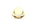 9ct Yellow Gold Plain Oval Signet Ring