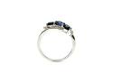 9ct White Gold Sapphire & Zircon Ring