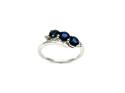 9ct White Gold Sapphire & Zircon Ring