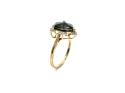 9ct Black Knight Topaz & Zircon Ring