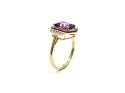 9ct Moroccan Amethyst & Zircon Ring