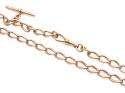 9ct Rose Gold Single Albert Chain 11 inc