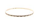 9ct Yellow Gold Patterned Full Bangle