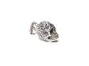 Silver CZ Eyes Skull Pendant