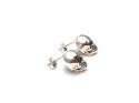 Silver CZ Eyes Skull Stud Earrings