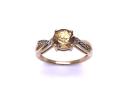 9ct Yellow Gold Zircon Solitaire Ring