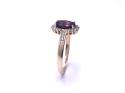 9ct Rhodolite Garnet & Zircon Halo Ring