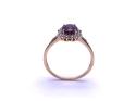 9ct Rhodolite Garnet & Zircon Halo Ring