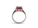 9ct Red Andesine & Diamond Ring