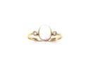 9ct Yellow Gold Created Opal & CZ Ring