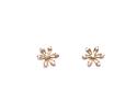 9ct Yellow Gold CZ Daisy Stud Earrings