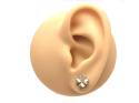 9ct Yellow Gold CZ Four Leaf Clover Stud Earrings