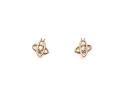 9ct Yellow Gold CZ Planet Stud Earrings