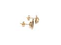 9ct Yellow Gold CZ Planet Stud Earrings