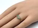 9ct Yellow Gold Emerald & Diamond Ring