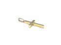 9ct Yellow Gold Plain Solid Cross Pendant 33x15mm