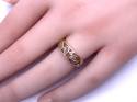 9ct Yellow Gold CZ Fancy Band Ring