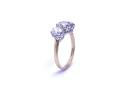 14ct Yellow Gold CZ 3 Stone Ring