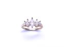 14ct Yellow Gold CZ 5 Stone Ring