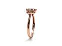 9ct Rose Gold Morganite & Diamond Half Halo Ring