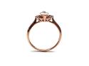 9ct Rose Gold Morganite & Diamond Half Halo Ring