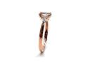 9ct Rose Gold Morganite & Diamond 3 Stone Ring