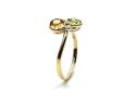 9ct Yellow Gold Multi Stone Wave Ring