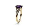 9ct Yellow Gold Amethyst & Diamond Butterfly Ring