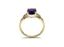 9ct Yellow Gold Amethyst & Diamond Butterfly Ring