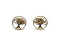 9ct Yellow Gold Tree Of Life Stud Earrings