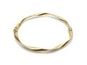 9ct Yellow Gold Twisted Hinged Bangle