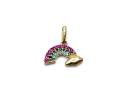 9ct Yellow Gold Multi Colour CZ Rainbow Pendant