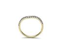 9ct Yellow Gold Diamond Wishbone Ring 0.15ct