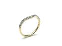 9ct Yellow Gold Diamond Wishbone Ring 0.15ct