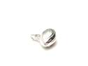 Silver Rugby Ball Charm / Pendant 15 x 8mm