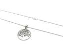 Silver Tree of Life CZ Pendant and Chain