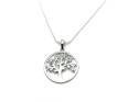 Silver Tree of Life CZ Pendant and Chain 16inch