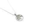 Silver Tree of Life CZ Pendant and Chain