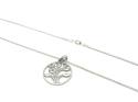 Silver Tree of Life CZ Pendant and Chain