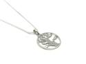 Silver Tree of Life CZ Pendant and Chain