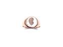 9ct Rose Gold Signet Plain Ring