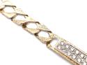 9ct Yellow Gold Cz Id Bracelet