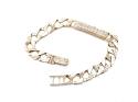 9ct Yellow Gold Cz Id Bracelet