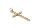 9ct Yellow Gold Patterned Cross