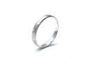 9ct White Gold Patterned Wedding Ring