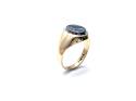 9ct Yellow Gold Carved Heamatite Ring