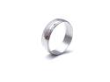 9ct White Gold Millegrain Wedding Ring