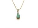 9ct Yellow Gold Emerald & Diamond Pendant & Chain