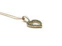 9ct Yellow Gold Tsavorite Heart Pendant & Chain