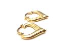 9ct Yellow Gold Heart Hoop Earrings